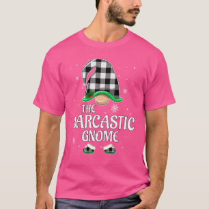 Camiseta Navidades sarcásticos de chapa de búfalo de gnomo
