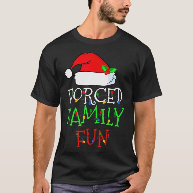 Camiseta Navidades sarcásticos de familias forzadas Pajama (Anverso)