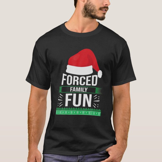 Camiseta Navidades sarcásticos  de familias forzadas son ho (Anverso)