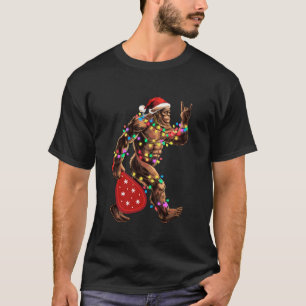Camiseta Navidades Sasquatch alumbra Santa Bigfoot parte de