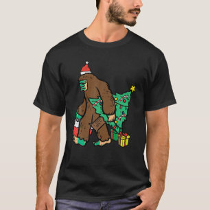 Camiseta Navidades Sasquatch Bigfoot Xmas Niños Hombres Muj