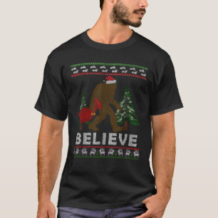 Camiseta Navidades Sasquatch Santa Bigfoot Creen Yeti Xma