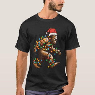 Camiseta Navidades Sasquatch Santa Xmas Hombres de pie de p