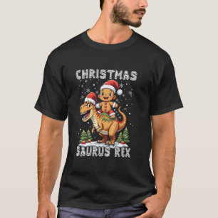 Camiseta Navidades Saurus Rex Gingerbread Man Cookie Dinosa