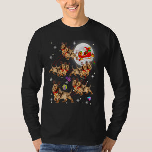 Camiseta Navidades se burlan de Santa Claus viajando en Dac