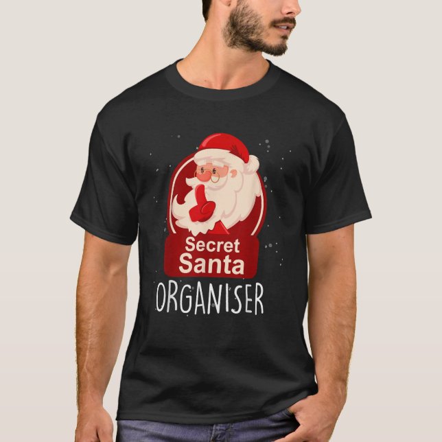 Camiseta Navidades Secreto Santa Organizer Xmas presenta Gi (Anverso)