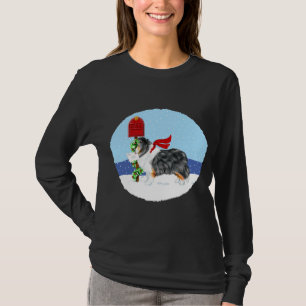 Camiseta Navidades Sheltie Mail Tri Color