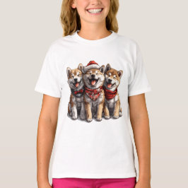 Camiseta Navidades Shiba Inu Santa Dogs