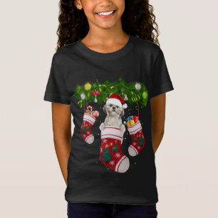 Camiseta Navidades Shih Tzu alumbran obsequio Divertido Noc