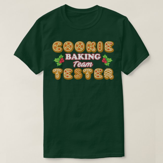 Camiseta Navidades Shirt Cookie Baking Team Tester (Diseño del anverso)