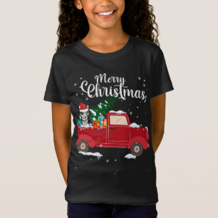 Camiseta Navidades siberianos de Husky Dog viajando en cami