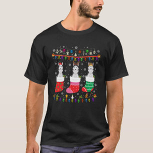 Camiseta Navidades siberianos de perros Husky hurgan en Nav