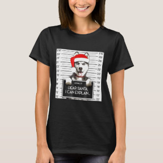 Camiseta Navidades siberianos Husky Lover Santa Hat Dog