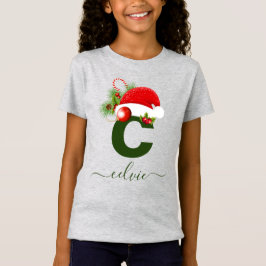 Camiseta Navidades simples de monogramas personalizados por
