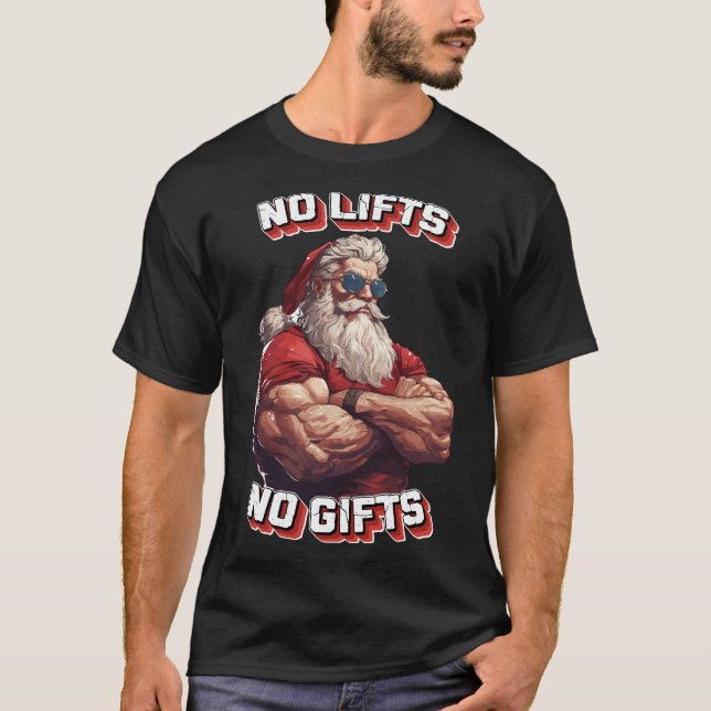 Camiseta Navidades - Sin ascensores ni regalos Buff Santa P (Anverso)