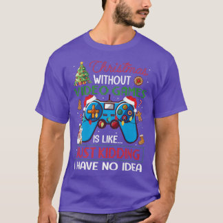 Camiseta Navidades sin videojuegos Navidades graciosos viva