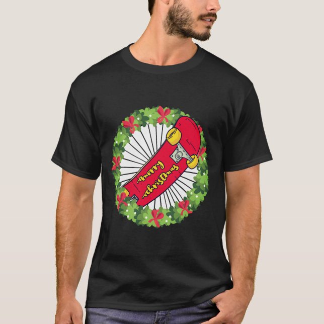 Camiseta Navidades Skateboarder (Anverso)