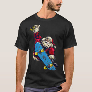 Camiseta Navidades Skateboarding Santa 66