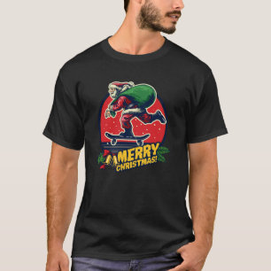 Camiseta Navidades Skateboarding Santa Essential T-Shirt9