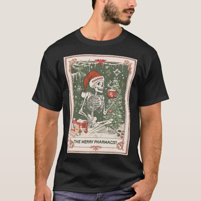 Camiseta Navidades Skeleton Tarot Card (Anverso)