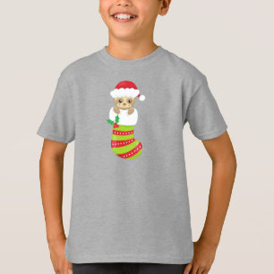 Camiseta Navidades Sloth, Navidades de pie, Santa Hat