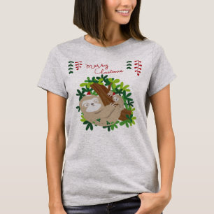 Camiseta Navidades Sloth Shirt   Merry Slothmas  