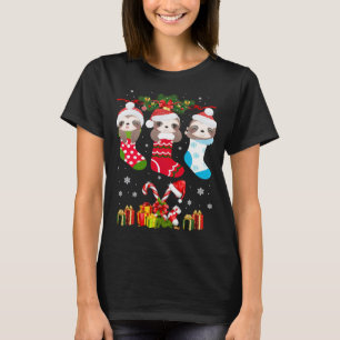 Camiseta Navidades Sloth Sock Luce Xmas T