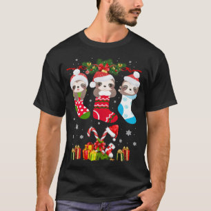 Camiseta Navidades Sloth Sock Luce Xmas T