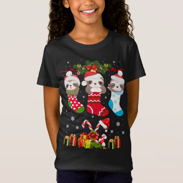 Camiseta Navidades Sloth Sock Luce Xmas T (Anverso)