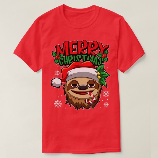 Camiseta Navidades Sloth Sweet Navidades Animales Lazy (Diseño del anverso)