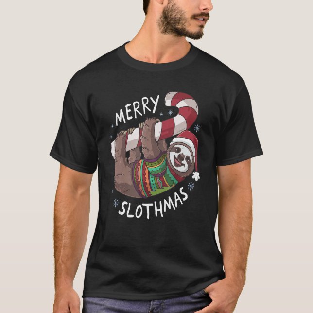 Camiseta Navidades Slothmas de Sloth Stocking Stuffer Gi (Anverso)