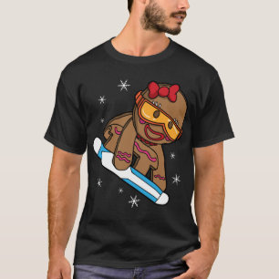 Camiseta Navidades Snowboard Gingerbread Chica
