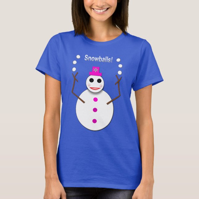 Camiseta Navidades Snowlady Juggys Nieves Graciosa (Anverso)