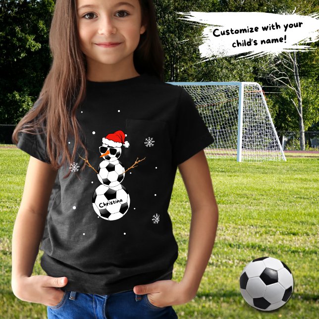 Camiseta Navidades Snowman de fútbol, nombre de niño de San (Subido por el creador)