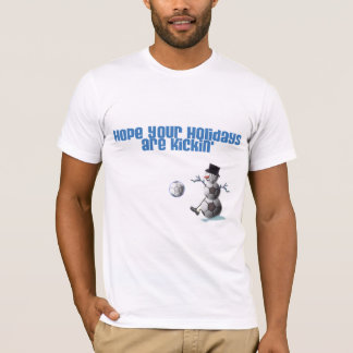 Camiseta Navidades Snowman de la pelota de fútbol