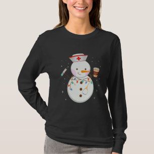 Camiseta Navidades Snowman Enfermera Médica del Equipo de e