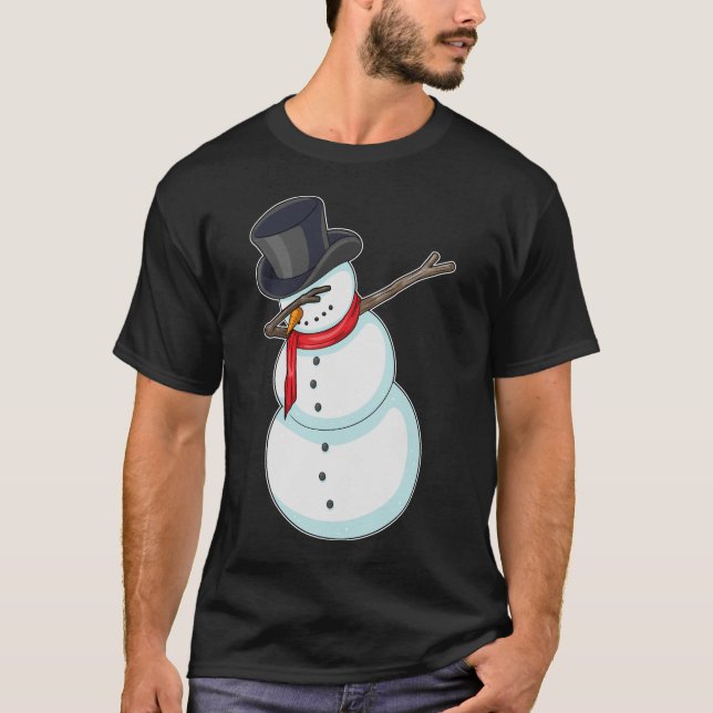Camiseta Navidades Snowman Hip Hop Dance Dab (Anverso)