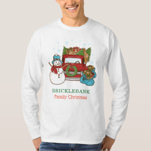 Camiseta Navidades Snowman Personalizan la Matanza Familiar