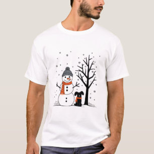 Camiseta Navidades Snowman Xmas Dog Winter