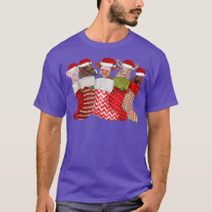 Camiseta Navidades Socava animales Cabra de gallina de caba