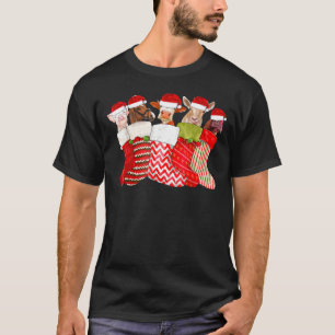 Camiseta Navidades Socava animales Cabra de gallina de caba