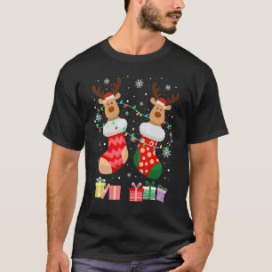 Camiseta Navidades Socks Santa Gamer Xmas Luces Gaming