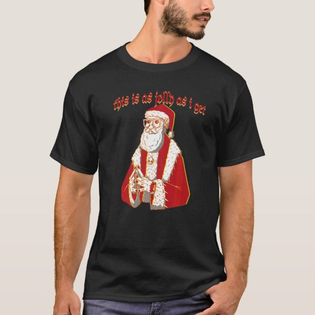 Camiseta Navidades Sombríos Gothic Santa Esto Es Tan Alegre (Anverso)