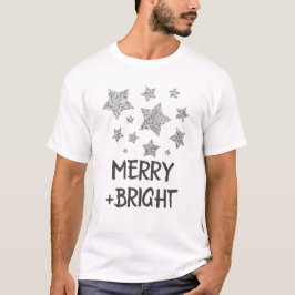 Camiseta Navidades Sparkle Stars Merry brillante