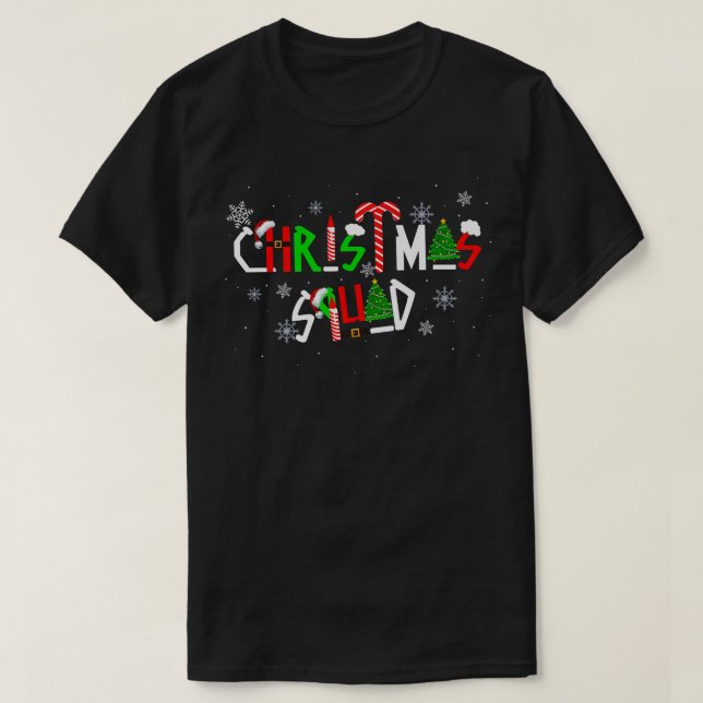 Camiseta Navidades Squad Funny Team Group Santa Xmas Tree C (Diseño del anverso)