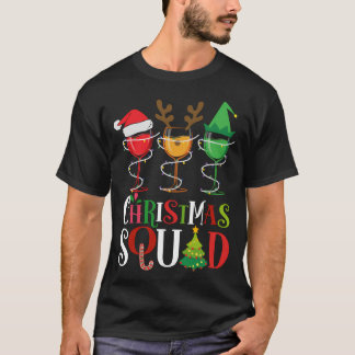 Camiseta Navidades Squad Funny Wine Avers Santa Hat Reinde