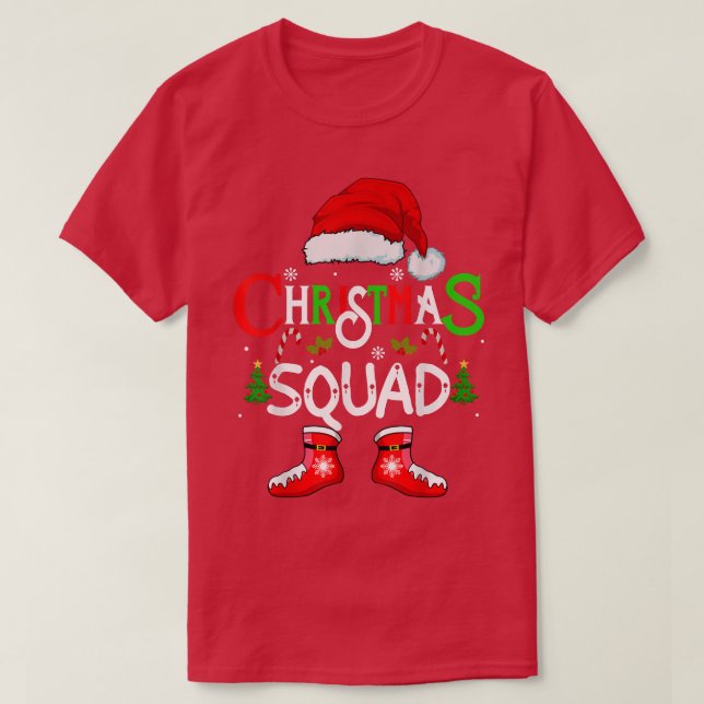 Camiseta Navidades Squad Funny Xmas santa Familia Pajamas c (Diseño del anverso)
