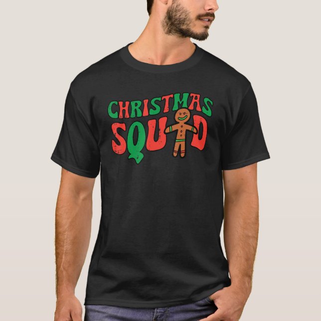 Camiseta Navidades Squad Gingerbread Xmas Equipo Familiar H (Anverso)