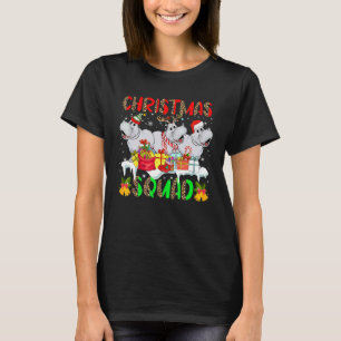 Camiseta Navidades Squad Leopardo Three Santa Reindeer Elf 