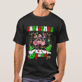 Camiseta Navidades Squad Love Flamingo Family Xmas Lights P